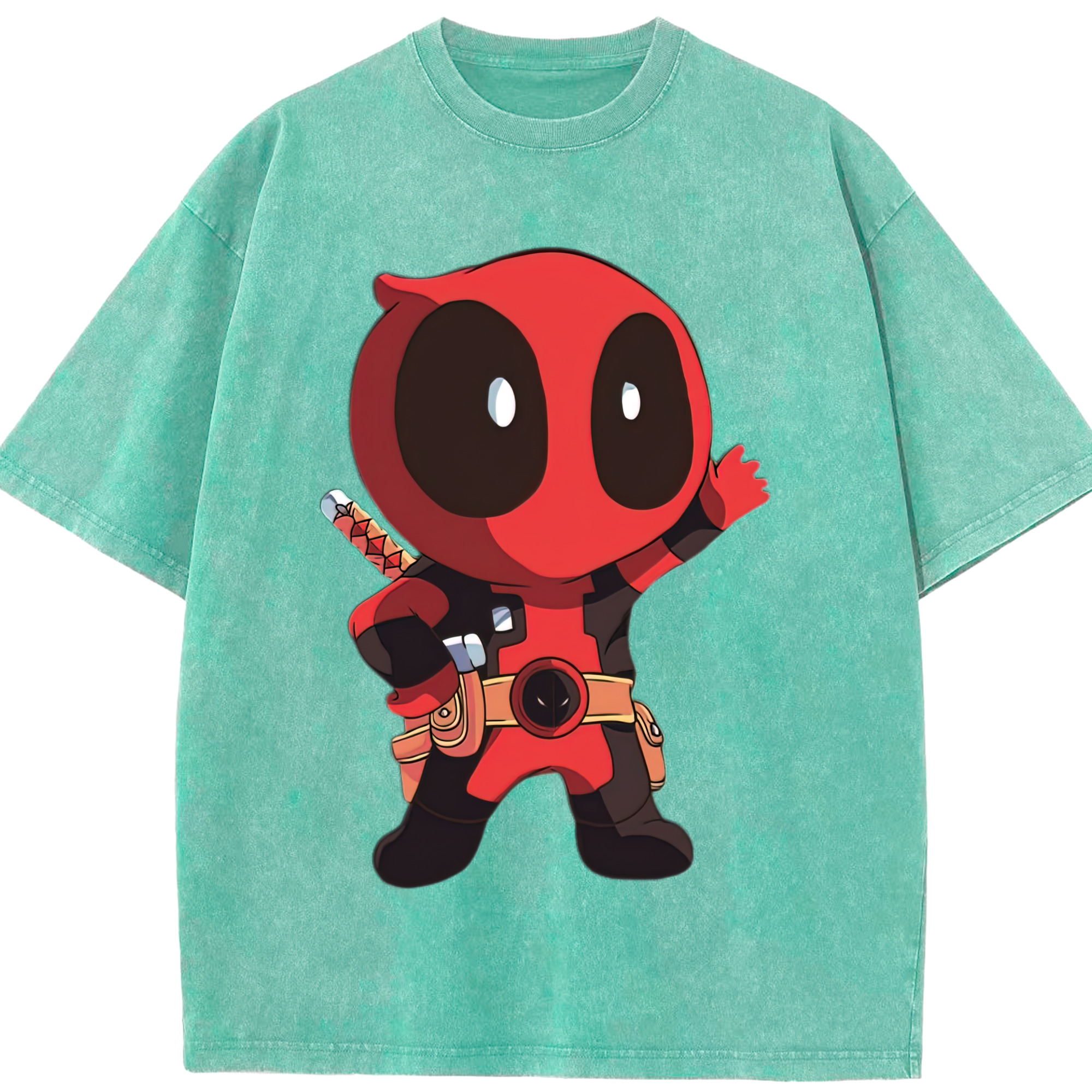 （画像用） Deadpool デッドプール 綿100% ヴィンテージ風 半袖Tシャツ（フロントプリント）